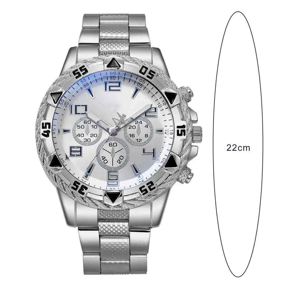 

Кварцевые часы с 3 циферблатами, роскошные минималистичные мужские деловые часы с металлическим ремешком, элегантные кварцевые часы под платье, модные часы