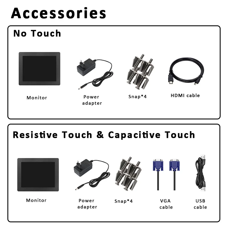 Zhixianda Ӻ   ׼ ġ ũ  ÷ DVI HDMI VGA USB ̽ 12 ġ 1024x768