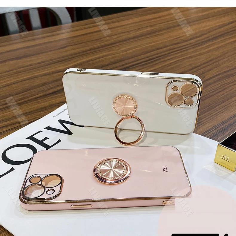 Diamond Bling Ring Holder Stand Case with Enhanced Protection