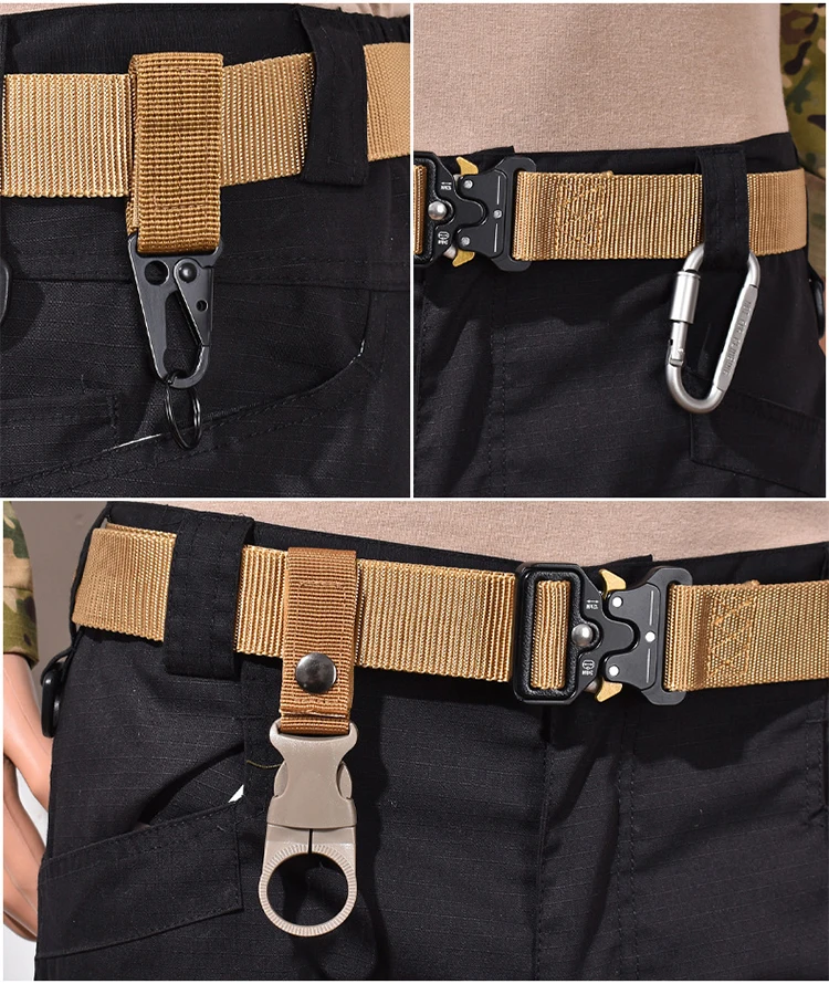 Men's Belt Outdoor Hunting Tactical Multi Function Combat Belts High Quality Nylon Waistband Fashion Male Luxury Waistband mens fabric belts