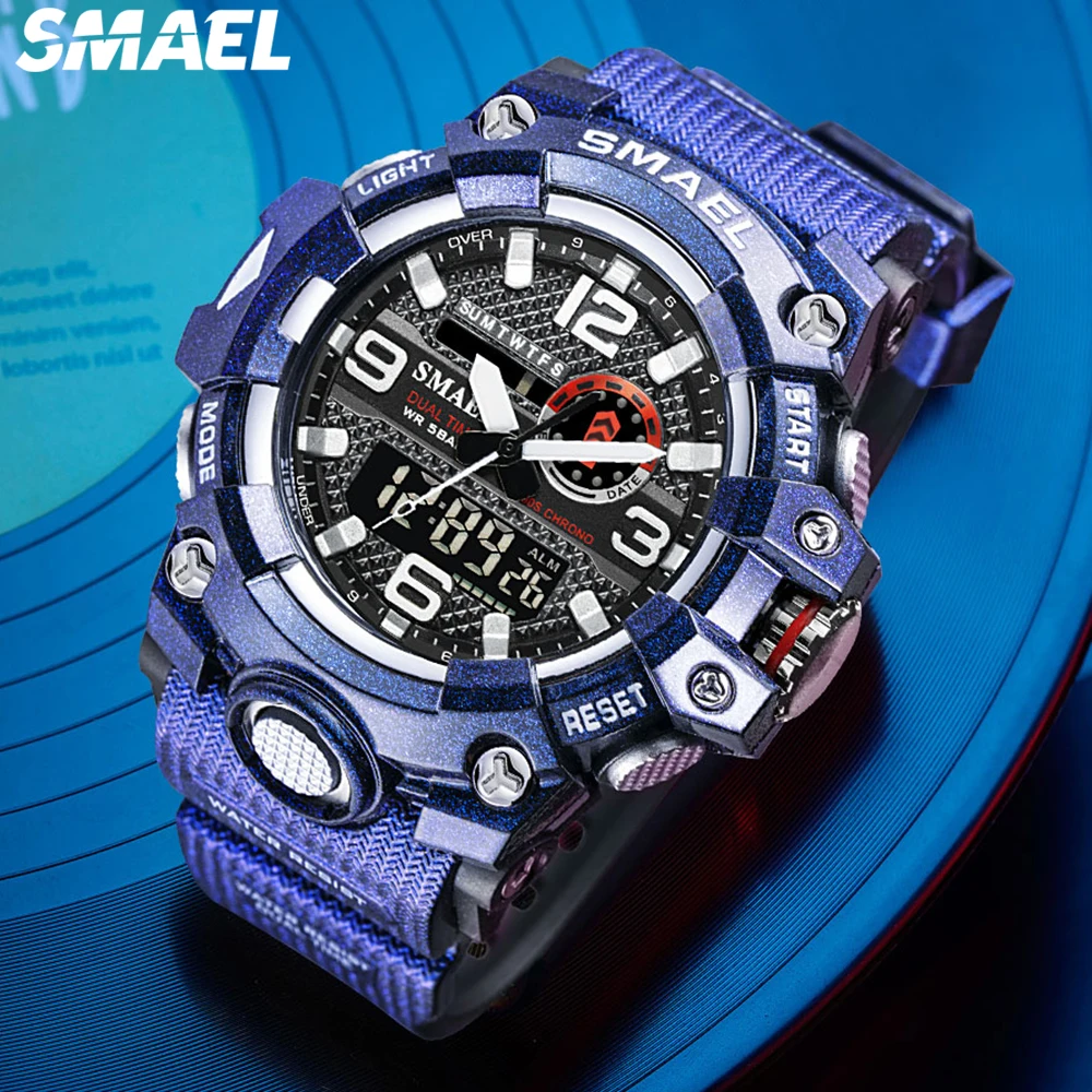 SMAEL 8035 Tactical Men's Multifunctional Watch Night Glow Waterproof Outdoor Digital Electronic Watch 2