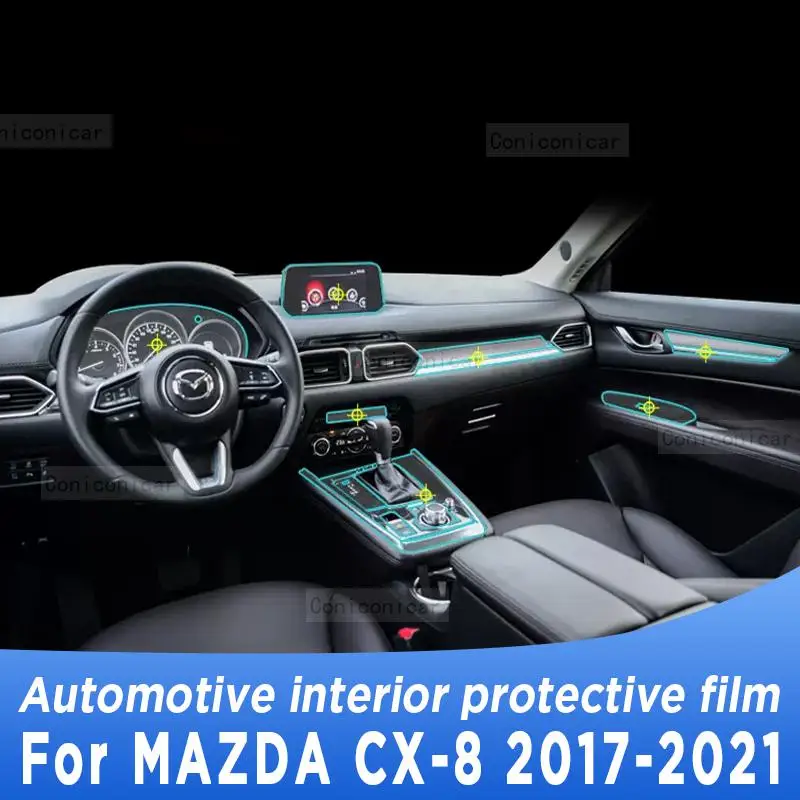 

For MAZDA CX8 2017-2021 2019 Gearbox Panel Navigation Screen Automotive Interior TPU Protective Film Cover Anti-Scratch Sticker