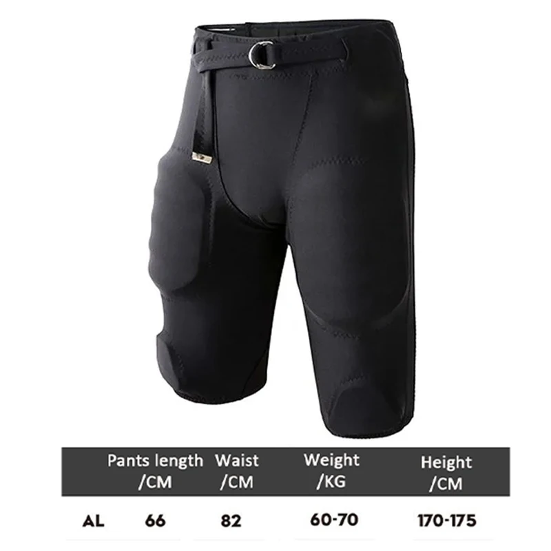 Pantalones de seguridad para entrenamiento de rugby Ropa deportiva anticolisión Pantalones de fútbol americano para jóvenes y hombres Equipo de protección para rugby