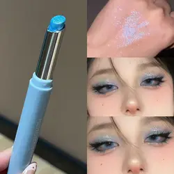 Radiant Sparkle Eyeshadow Stick - Long - Lasting Shimmer Highlighter Pen for a Brightened Eye Look (Blue)
