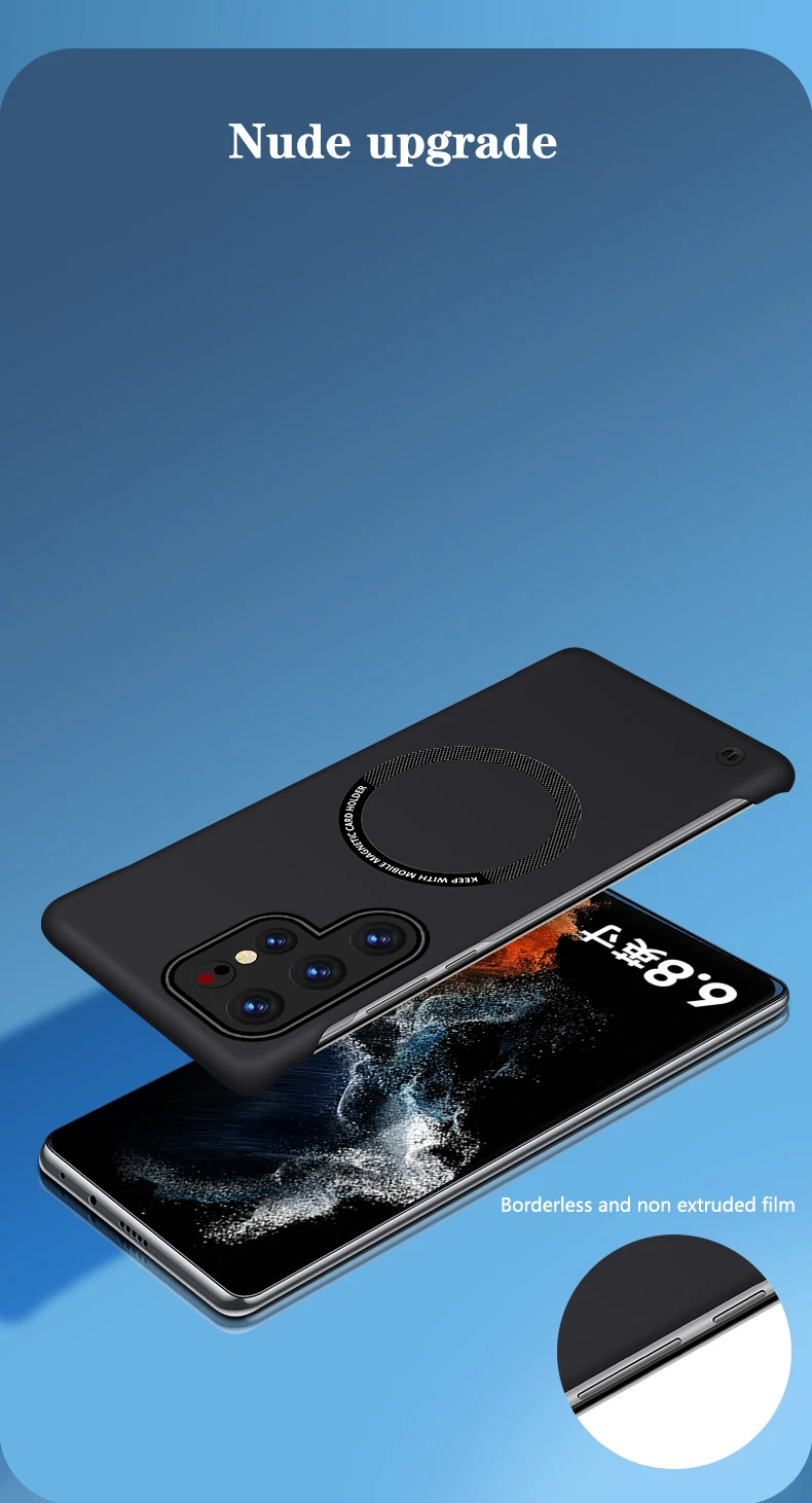 Ultra-Thin Frameless Magnetic For Magsafe Wireless Charge Case for Xiaomi Redmi Note 14 13 12 11 10 9 Pro Plus Ultra K70_voghion.com