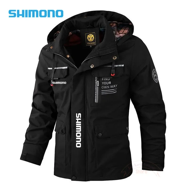 

2023 New Autumn and Winter Men's Leisure Fishing Jacket Coat Outdoor Sports Windproof Waterproof Coat Hooded Jacket Men's Coat