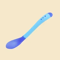 Silicone Baby Training Spoon Set with Storage Box - Soft Tableware (Single Spoon)