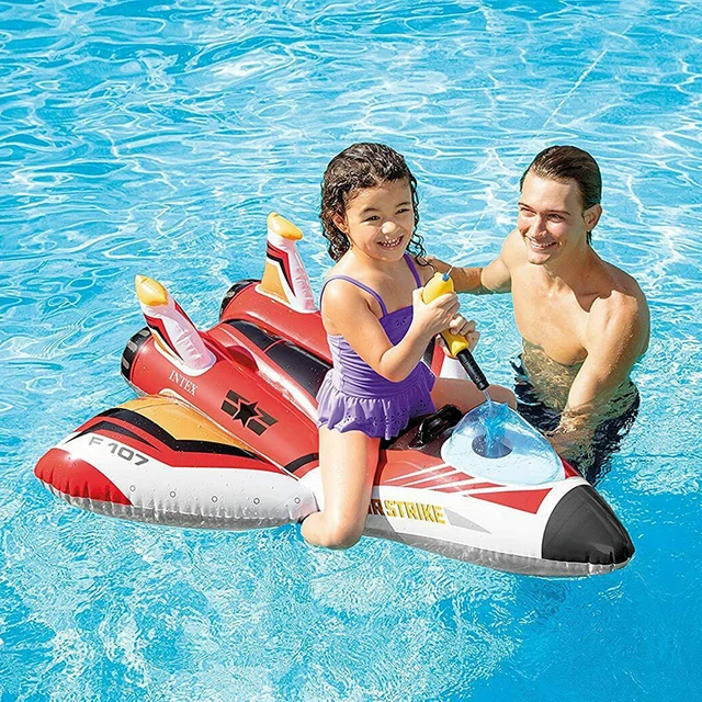 Swimming Pool Accessories Water Amusement Inflatable Toy Plane Pool Toys Water Play Equipment Swim Toys Children's Inflatables 2