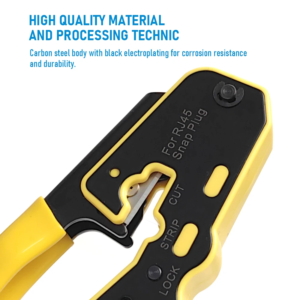 교체 블레이드가 있는 Cat6 Cat5 Cat5e RJ45 커넥터용 이더넷 압착 도구를 통한 RJ45 압착 도구 패스