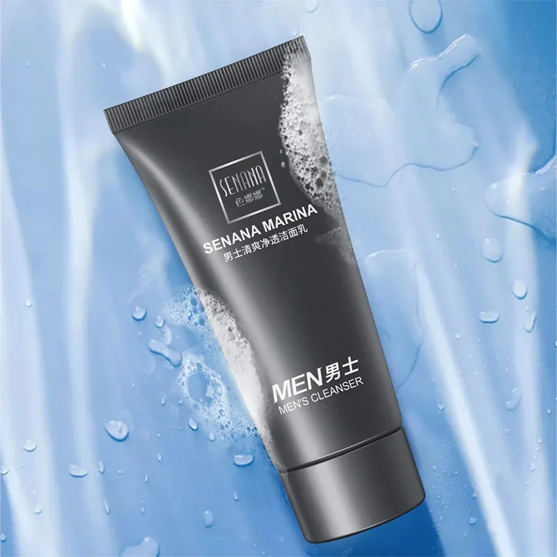 Men's Refreshing Clear Cleanser Deep Cleaning Oil Control Purify Pores Brightening Skin Mild Soothing Moisturizing Cleanser