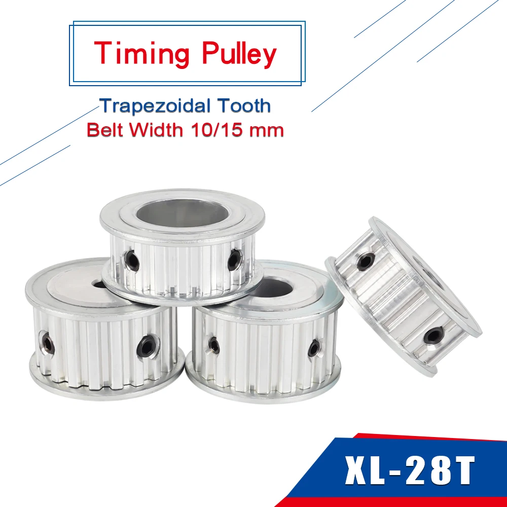 Trapezoidal Cinto Dente Polia Liga Polia Roda Dentes Pitch xl 28t mm mm 10 mm 12 mm 14 mm 15 mm 17 mm 19 mm 20 mm 5.08 mm Largura 10 mm