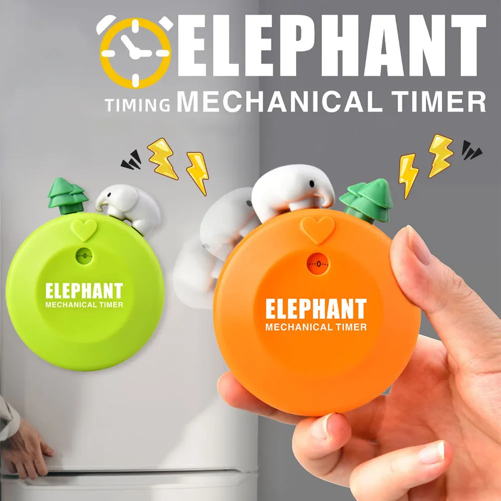 Magnetic Kitchen Timer Cute Cartoon Alarm Kitchen Cooking Countdown Mechanical Timer Refrigerator sticker Shower Study Stopwatch
