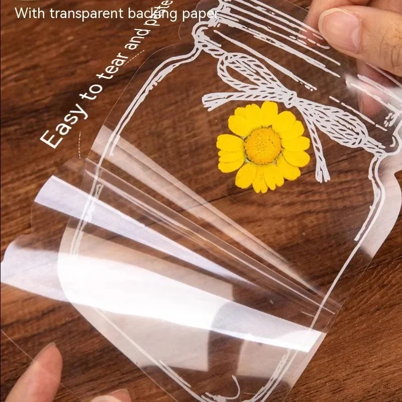 Diy Transparent Dried Flower Bookmarks Students Handmade Stationery 20-100pcs