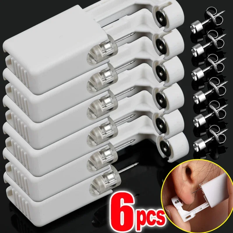 Safety Ear Piercing Gun Kit No Inflammation Disposable Disinfect Earring Piercer Machine Studs Nose Body Jewelry Piercing Tool,ear piercing tool,nose piercing gun,body piercing kit,piercing tool