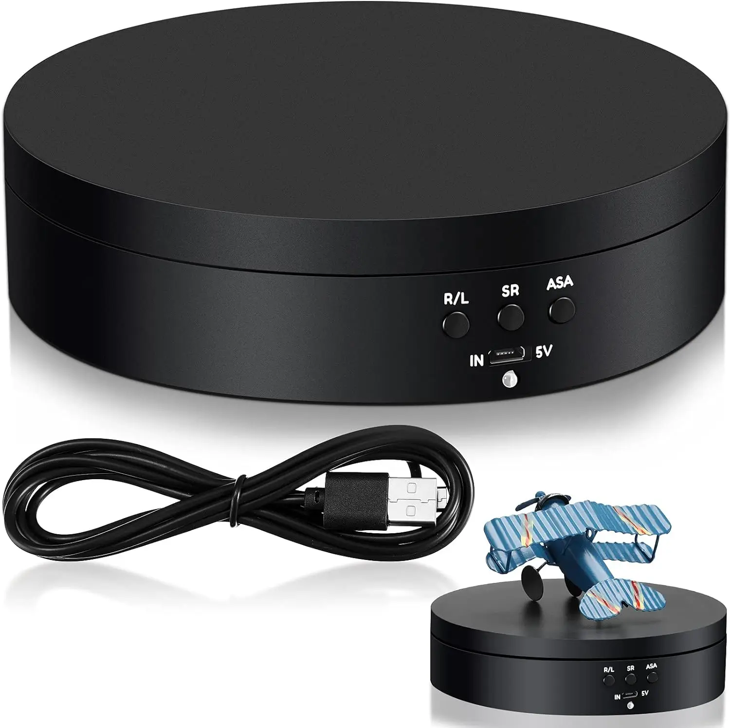 360 Degree Motorized Rotating Turntable Display Stand with USB Power Cable for Photography Products and Shows rotating display stand display stand
