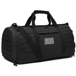 40L Tactical Sport Duffel Bag - Men's Versatile Fitness and Travel Companion (Black)