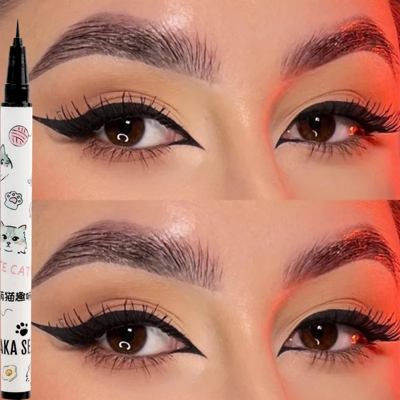 

Ultra-thin Waterproof Liquid Eyeliner Korean Makeup for Women Quick Dry Smooth Eye Liner Long Last Lower Eyelash Pen Cosmetics