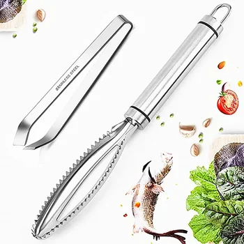 Stainless Steel Fish Scaler & Bone Tweezers 1