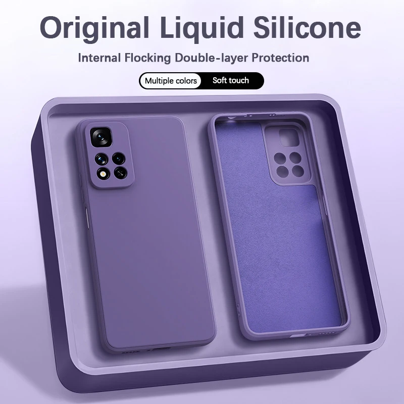 Liquid Silicone Original Basic Back Cover Phone Case