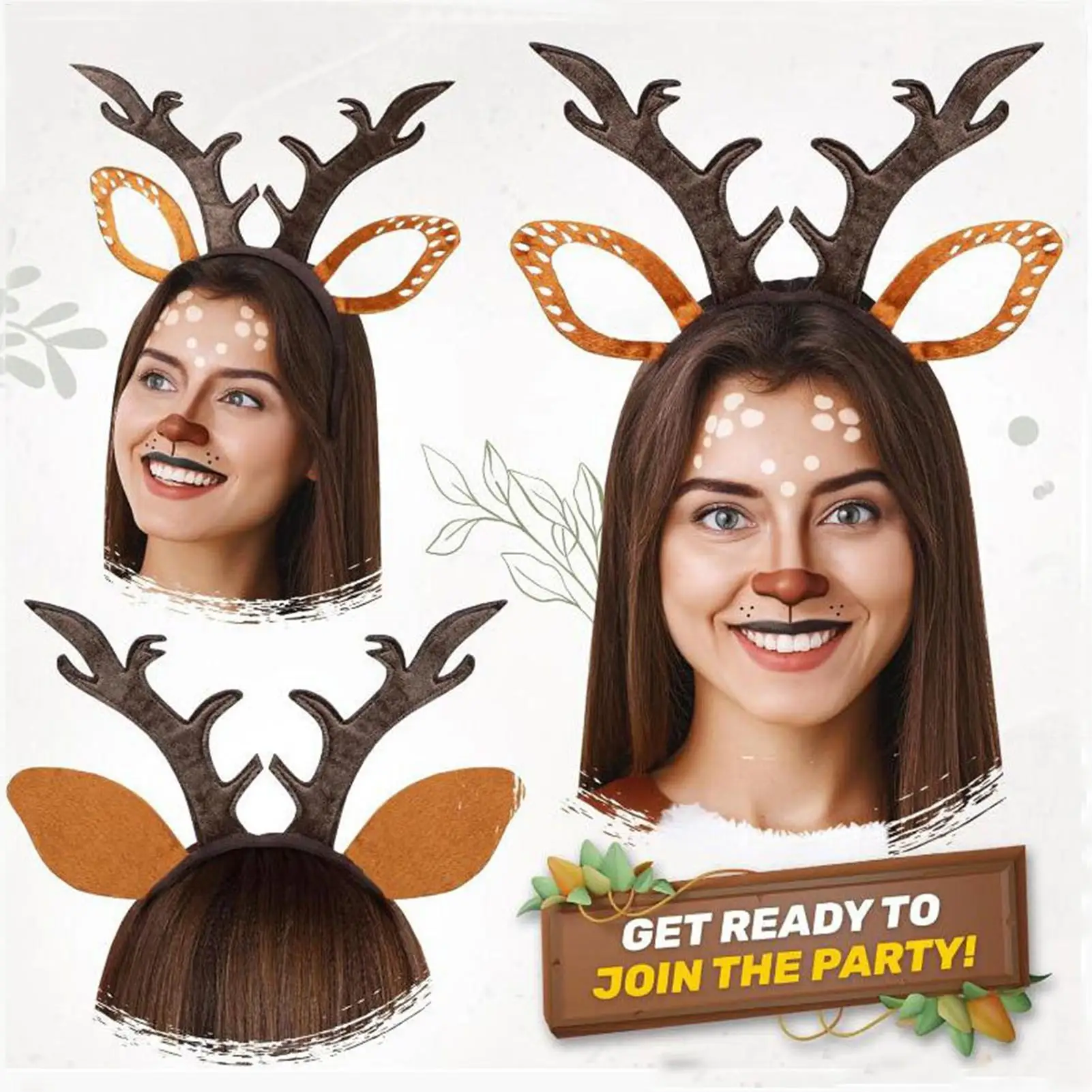 1pcs Cartoon deer antler hair bands Christmas headband hair accessories wash face hair accessories Christmas accessories