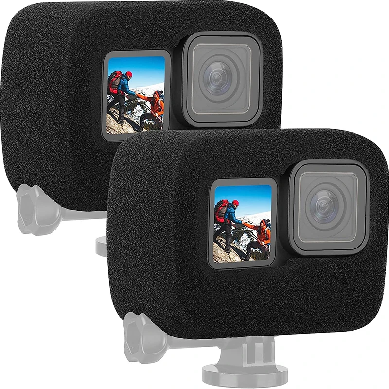 Custodia In Schiuma Di Spugna Per Gopro Hero 11 10 9 Mini Parabrezza Nero Copertura Per La Riduzione Del Rumore Del Vento Per Go Pro 11 Mini Accessori