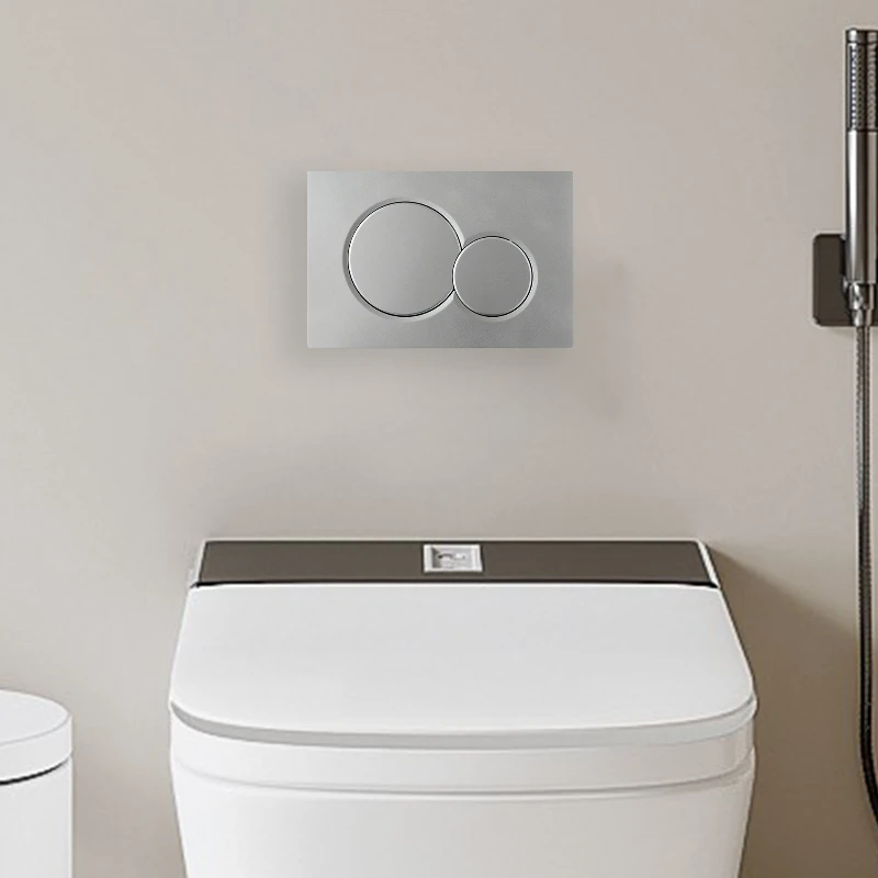 New Matte Silvery Dual Flush Valve Actuator Plate Concealed Cistern Toilet Repair Parts Cisterna Wc Fit for Sigma 01 Push Button