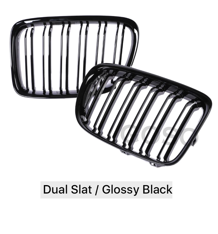 car fenders Carbon Fiber Front Bumper Kidney Double Slat Grill M Design Grille For BMW X1 Series E84 SDrive XDrive 2009-2016 Car Accessories car hood