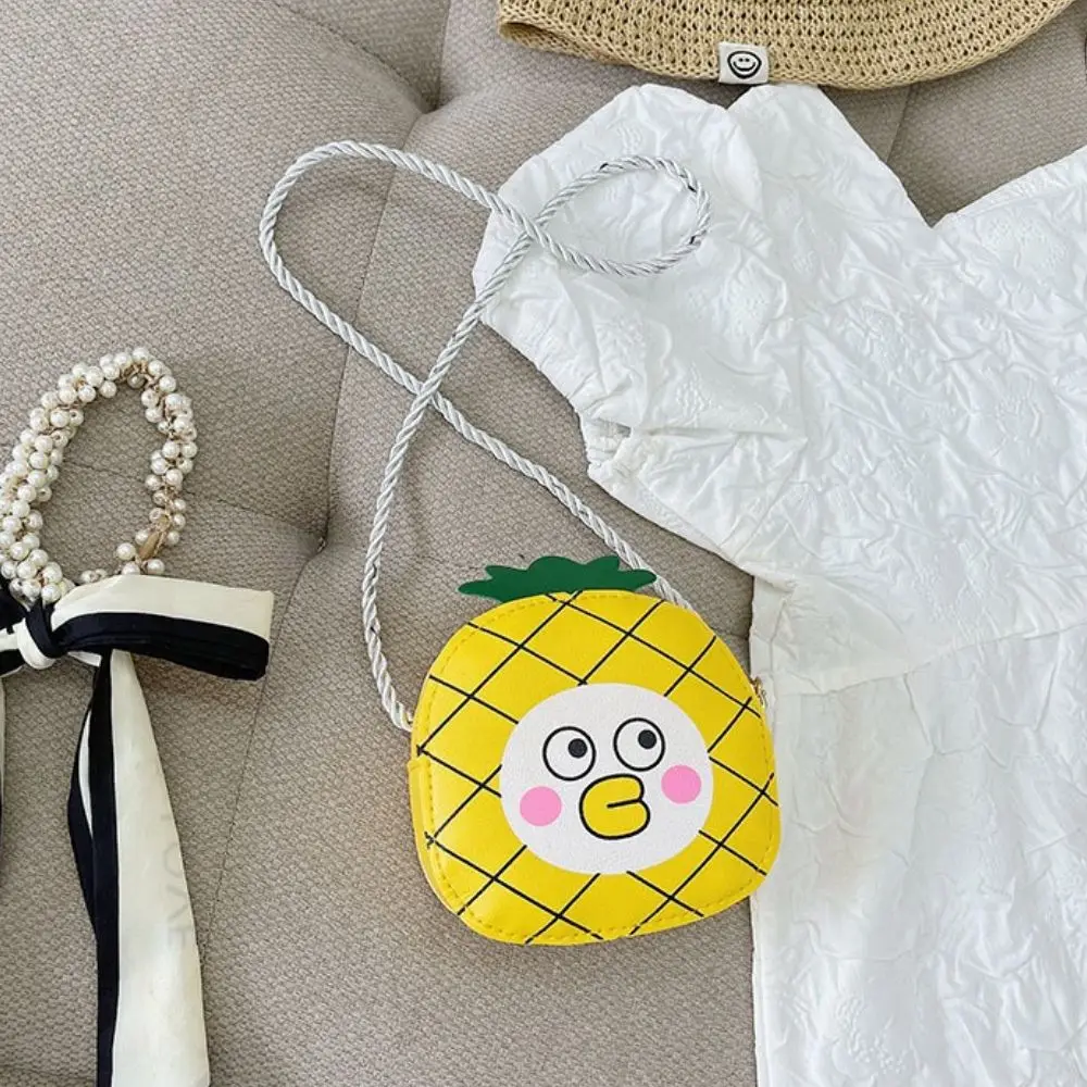 

Mini Kawaii Strawberry Peach Orange Pineapple Cartoon Shoulder Bag Handbag Children Coin Purse Crossbody Bag