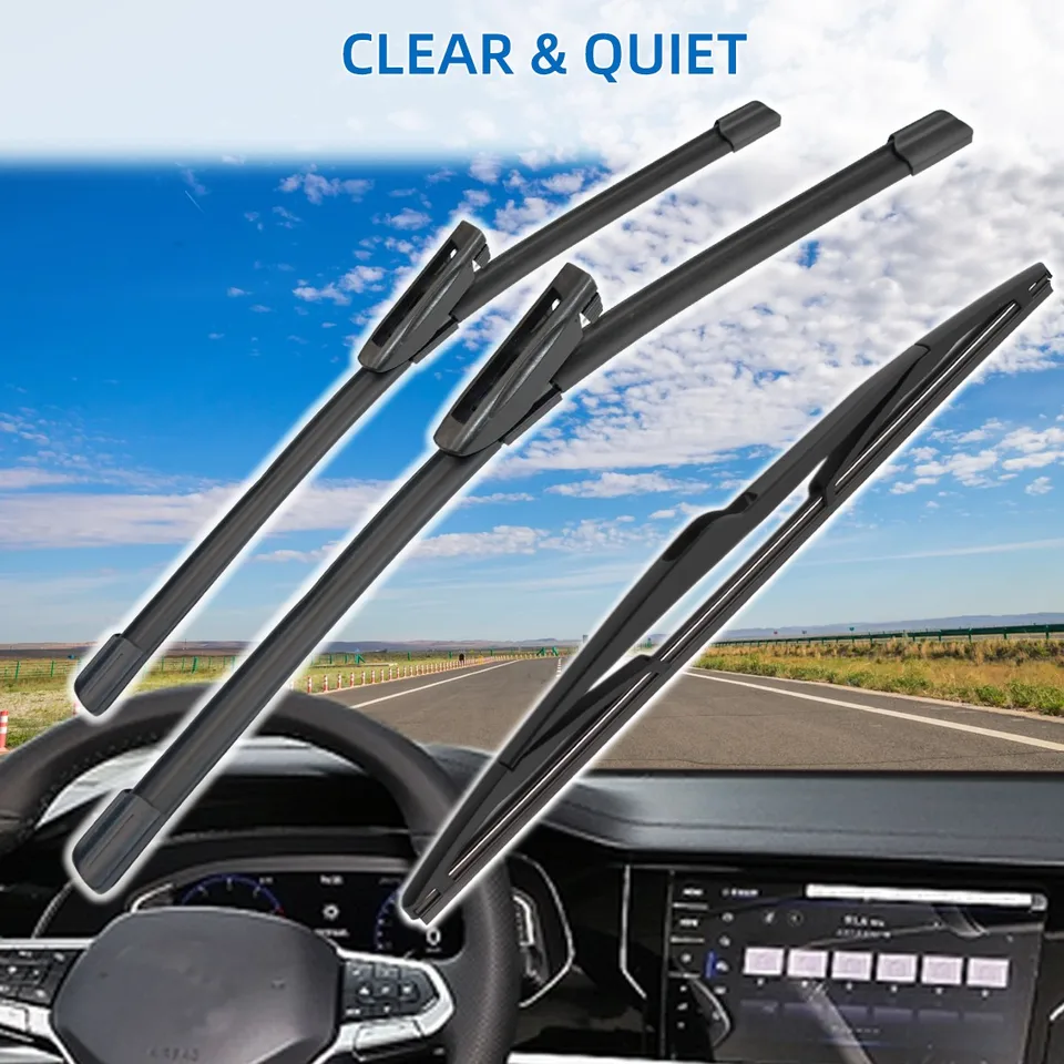 Akozon Essuie-glace Sans Cadre Balais D'essuie-glace Avant Sans Support