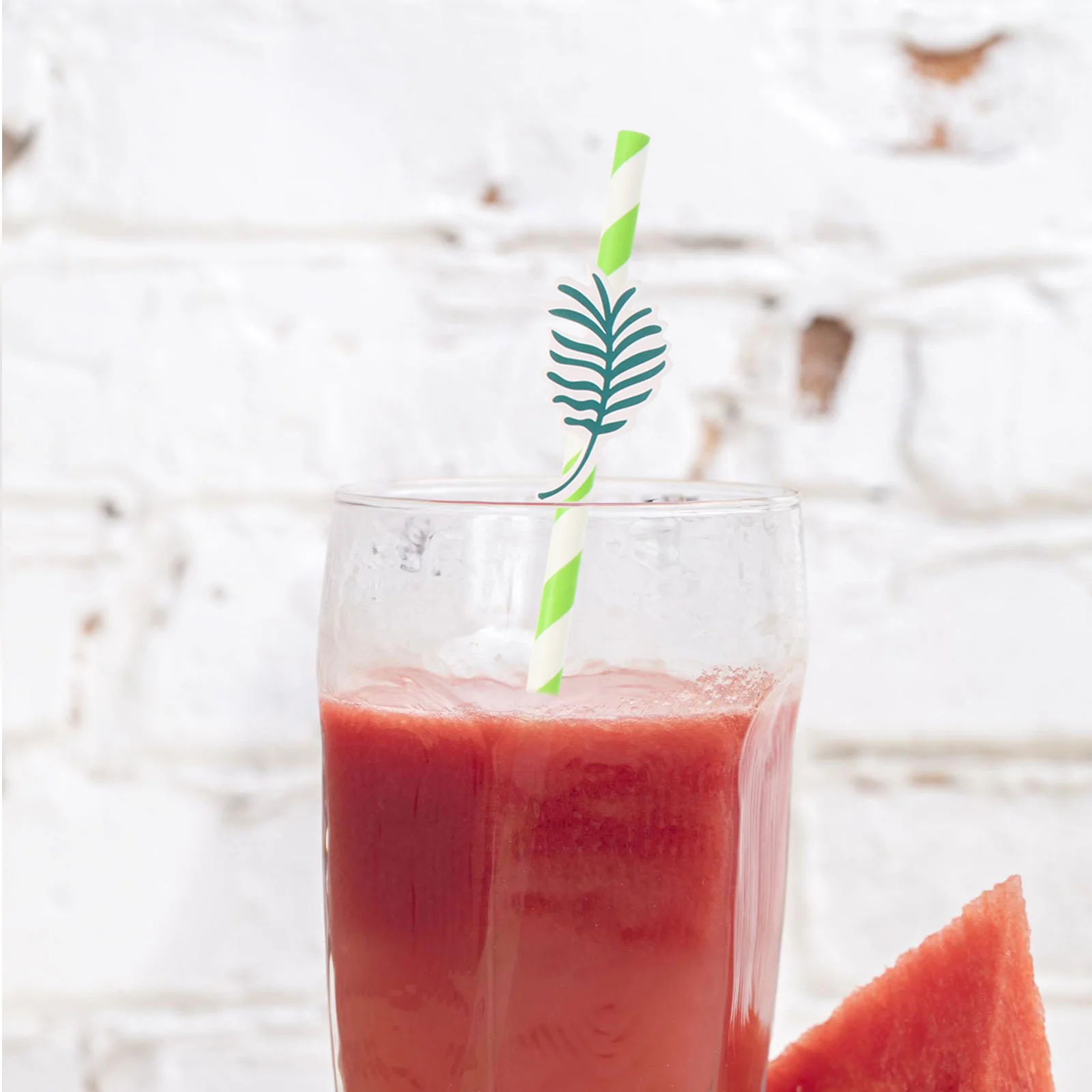 48 Pcs Smoothie Straws Disposable Paper Coffee Convenient Degradable Colorful Lovely Drink