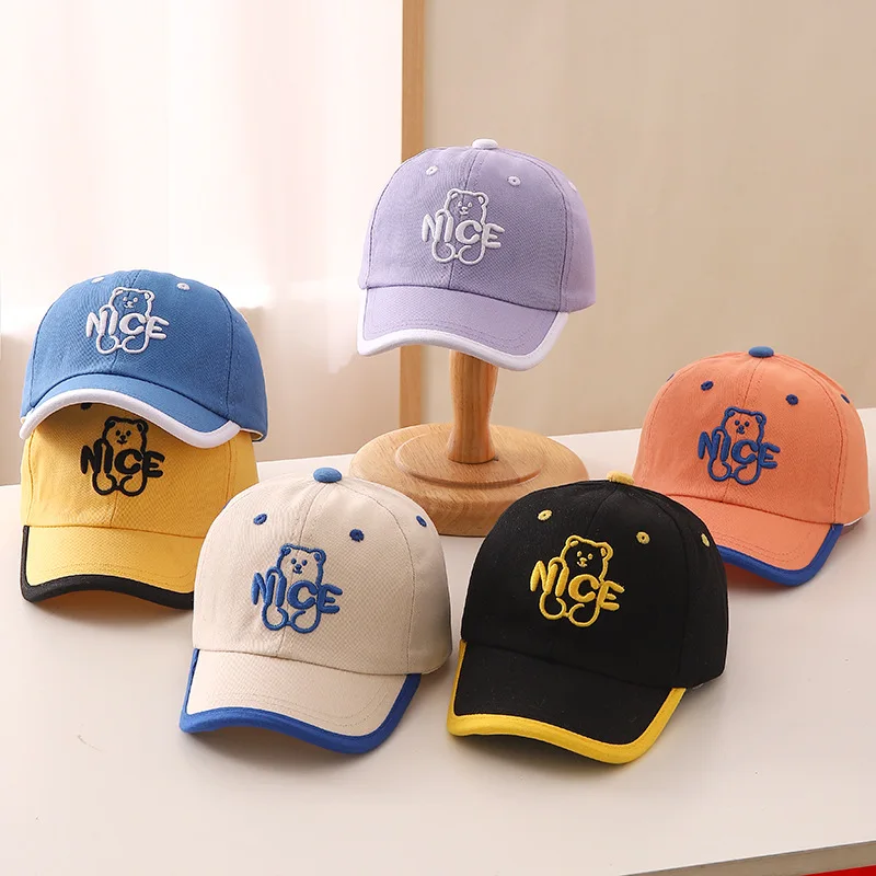 

Summer Kids Baseball Caps For Girls Cartoon Bear Nice Embroidered Hat Adjustable Snapback Outdoor Sports Caps Casual Boys Gorras
