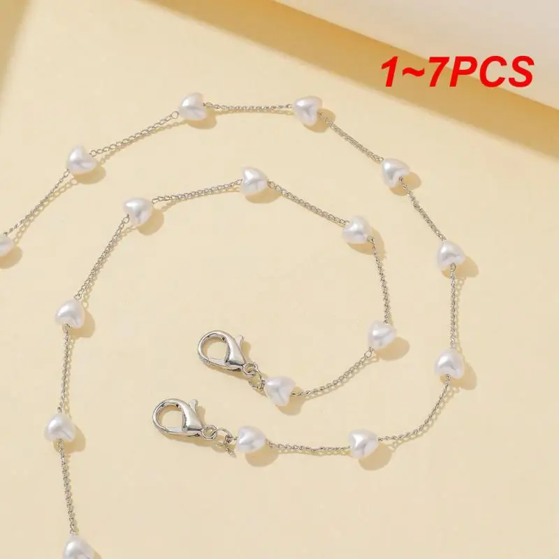 

1~7PCS Pearl Mask Strap Beaded Glasses Chains Women Face Mask Lanyard Anti Slip Women's Neck Chain For Eyeglass Sunglasses