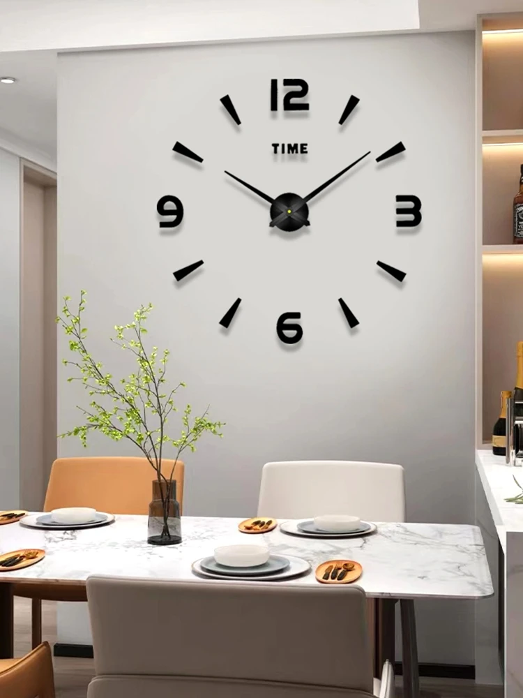 

free shipping Wall Clock Wall Decal Home Silent Clock Vitage wall clock ,Living Room Office Wall Decoration