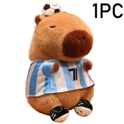 Sports Fan Capybara Plush Toy - Soft Stuffed Animal for Birthday Gift & Home Decor (Brown)