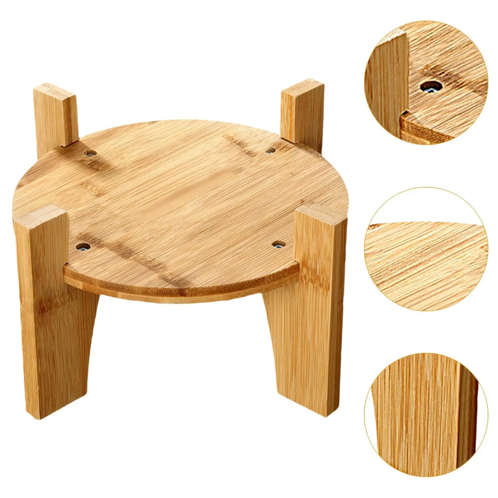 Beverage Dispenser Holder Wood Display Riser Glass Jug Rack Wood Stand Multipurpose Flower Pot Stand for Countertop Bars Home 5