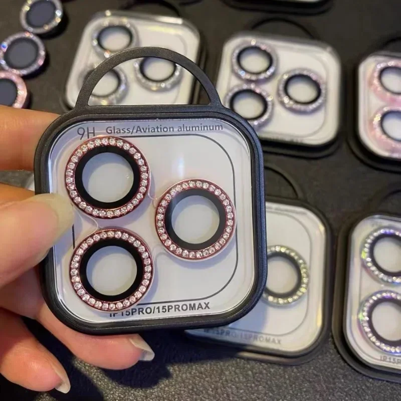 Glitter Diamond Camera Lens Protector - Premium Back Cover Lens Ring Glass