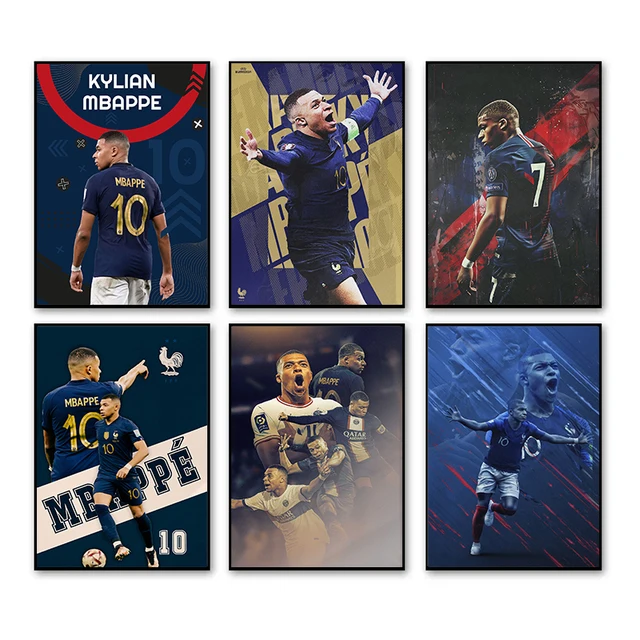 K-Kylian Football Star M-Mbappe Sport Posters and Prints Canvas Printing Modern Wall Art Picture for Living Room Home Decor Gift