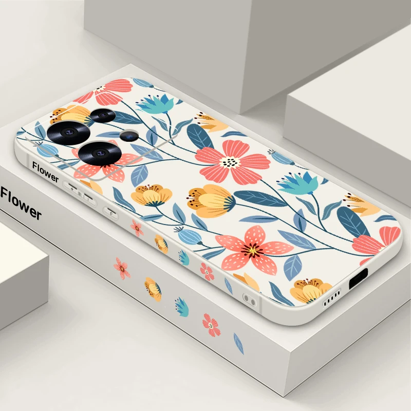 Elegant Floral Lanyard Phone Case with  and Cover