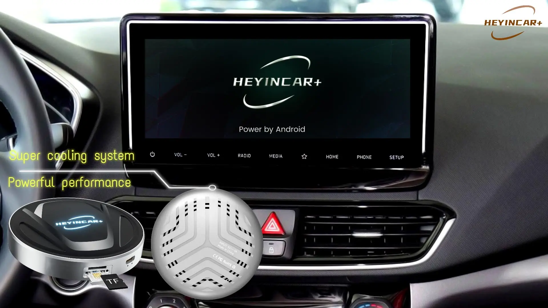 Android 13 HEYINCAR CarPlay AI Box Qualcomm SM6225 8GB+128GB