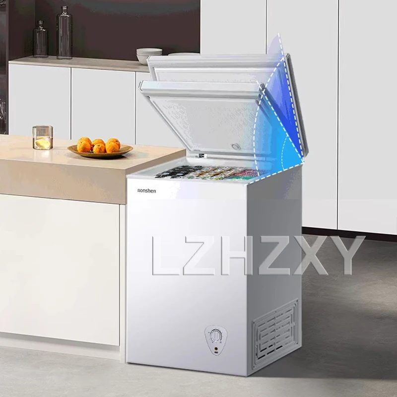 100L freezer fridge Commercial Large Capacity Ultra-low Temperature Freezer Quick Freezer 200W Direct Cooling Household