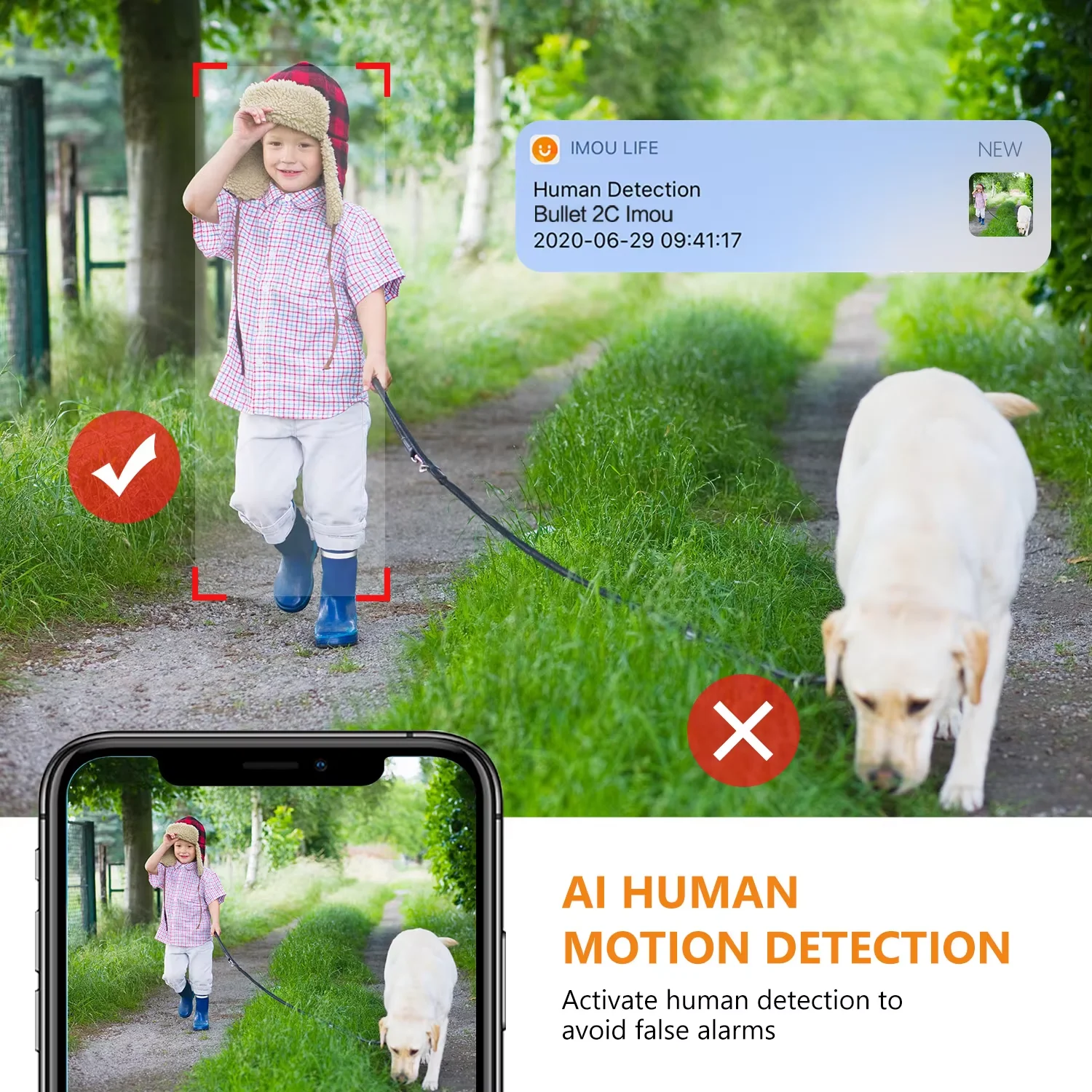 IMOU 3PCS Bullet 2C 5MP Wi-Fi Dual Antenna Outdoor Night Vision IP67 Weatherproof Audio Recording AI Human Detect IPC-F22P 4