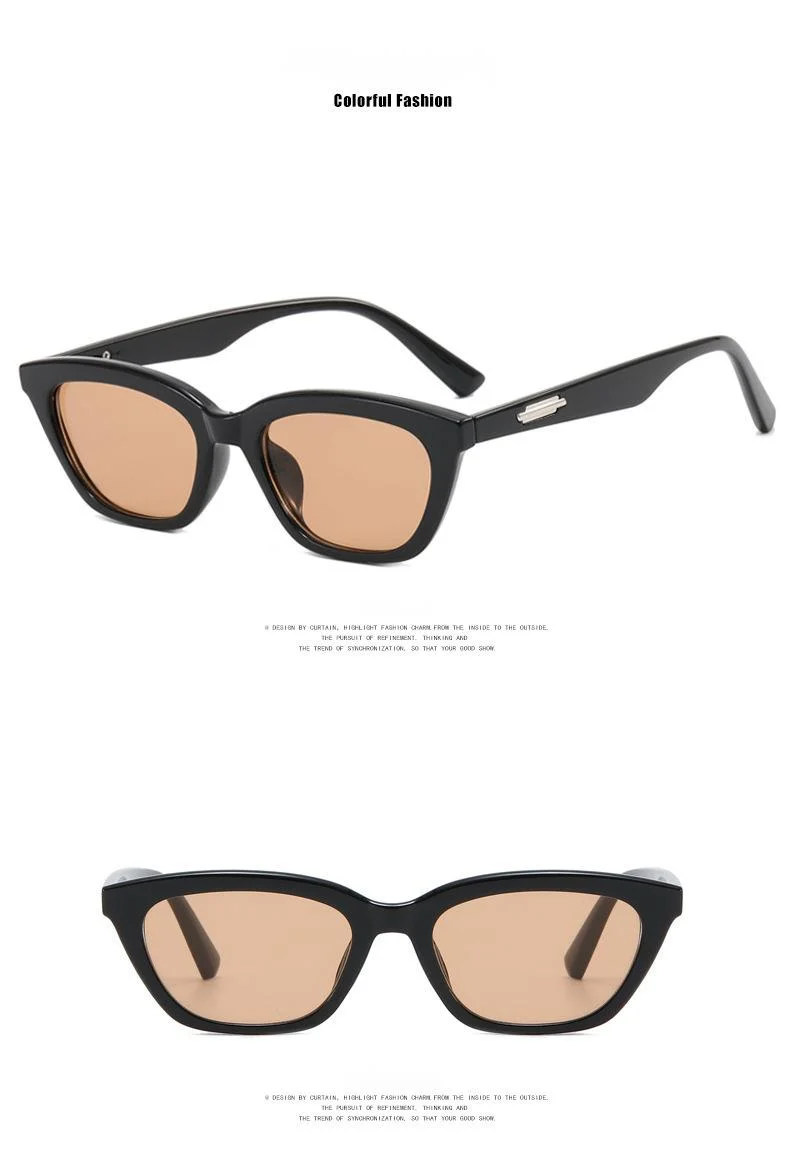 2024 Nuovi occhiali da sole Wang Jia'er Same Style Bar Bounce Cat Eyes Protezione solare e protezione UV Occhiali da sole avanzati_voghion.com