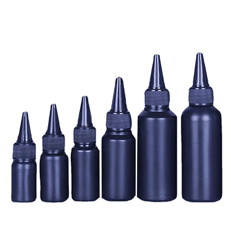 50Pcs 10ml-100ml Empty UV Shadowless Glue Bottles PE Plastic Drop Dispensing Applicator Squeeze Bottle Black Paint Ink Container 60w cordless hot melt glue gun for black decker 20v lithium battery repair diy gun with 10pcs 7mm glue sticks no battery