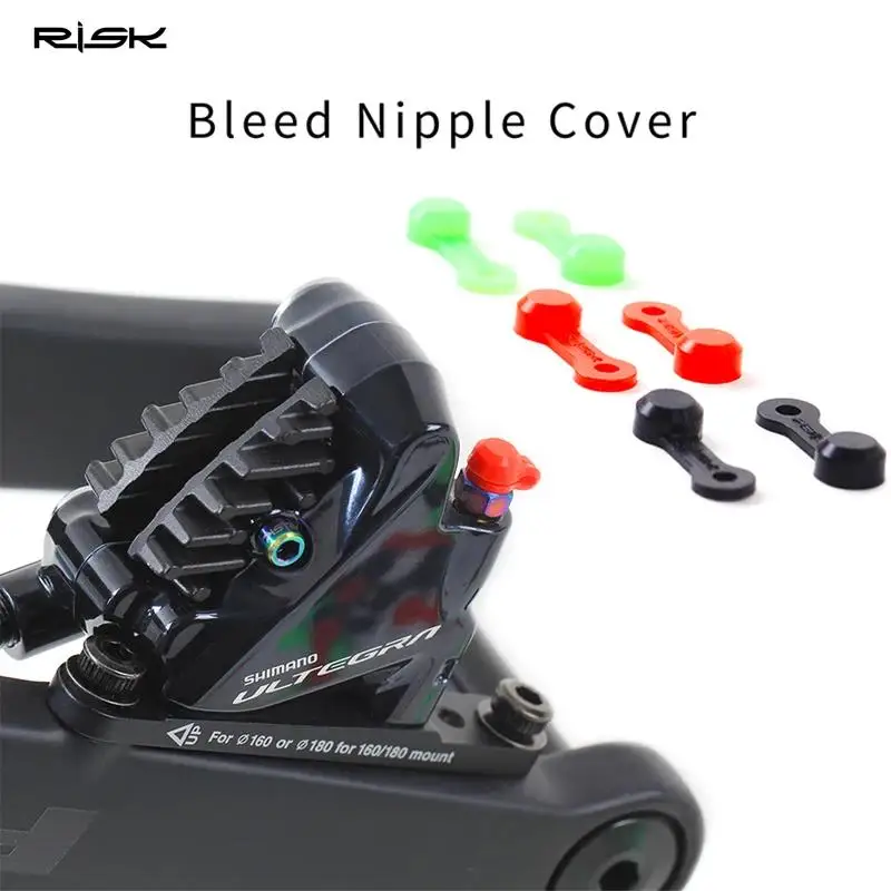 Mountain Bicycle Disc Brake RISK MTB Bike Silica Gel Bleed Nipple Cover Dust Cap For XT Oil Disc Brake Clamp