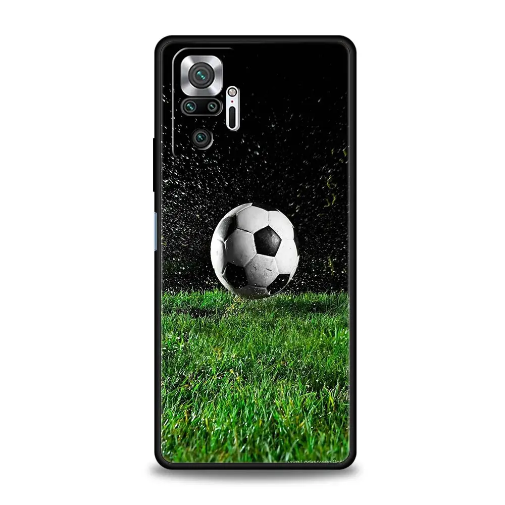 Football Passion Soccer Ball Design Phone Case - Sleek Black Cover