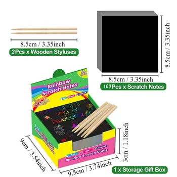 Dazzling Scratch Painting Parent Child Interactive Toys Note Cards Handmade Painting 2
