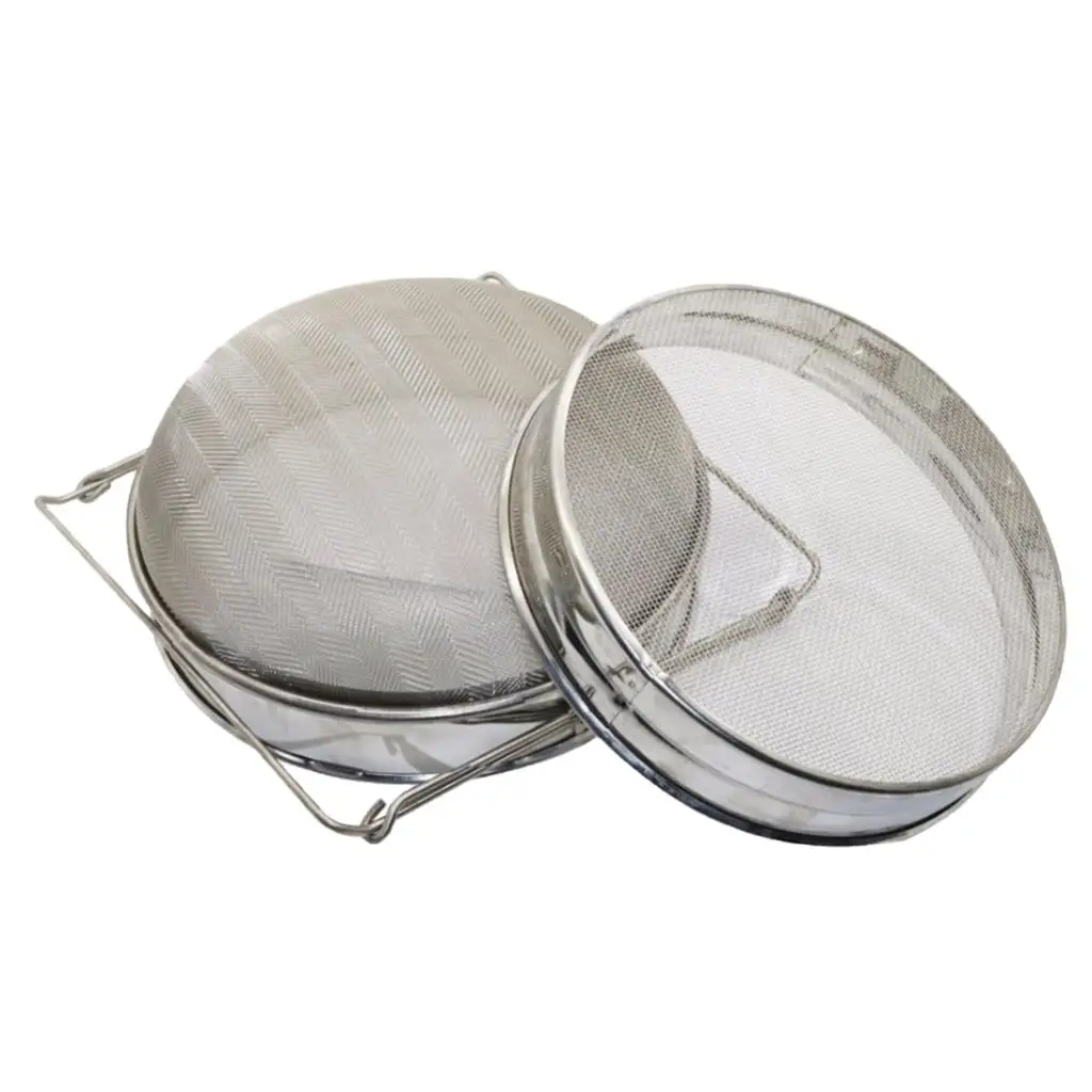 Beekeeping Tools Stainless Steel Double Sieve Honey Strainer with Extendable Arms