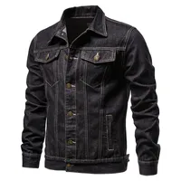 Veste en jean de taille européenne en coton pour hommes, à la mode et tendance pour les saisons d'automne et d'hiver. 4