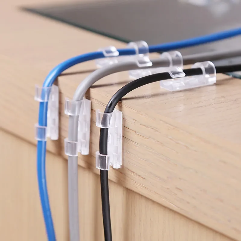 Cable Clips Cable Holder Office Supplies Set 20pcs Cable Clips Data Line Cable Winder