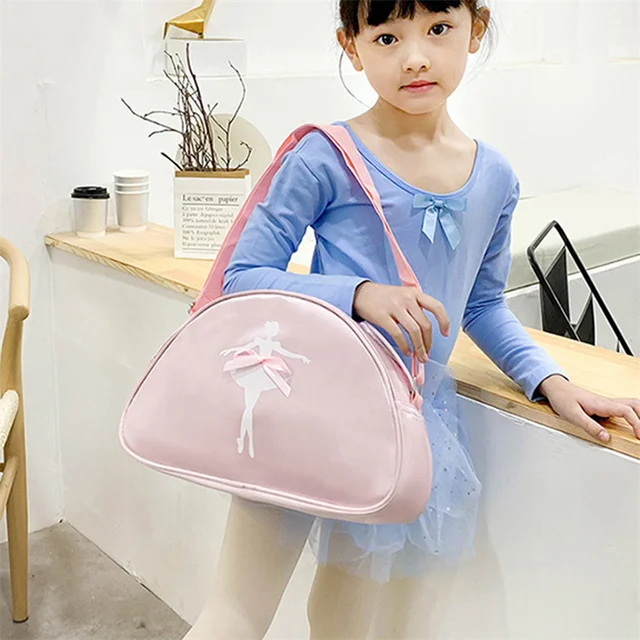 Ballet Dance Bags Handbag Pink Girls Lovely Backpack Baby Package Ballet Bag Handbag One Shoulder Bag Waterproof Princess Bag